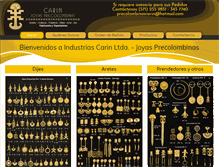 Tablet Screenshot of precolombinoscarin.com